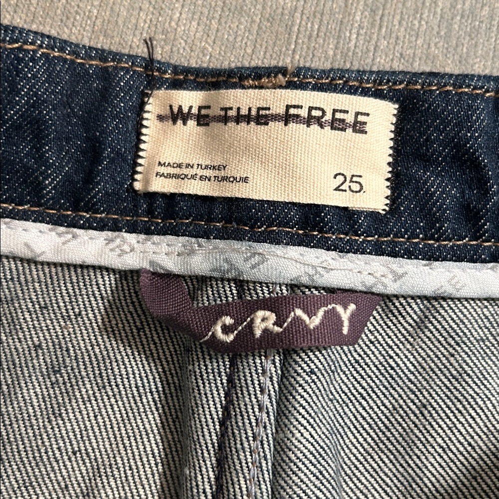 WE THE FREE CRVY Antonia Culottes Crop Denim sz 25 NWT Free People - Picture 5 of 9